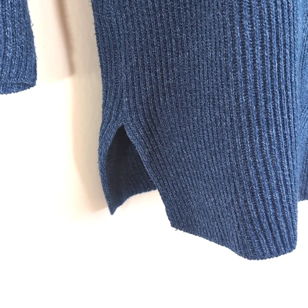 Women's Brooks Brothers Blue V Neck 3/4 Sleeve Sweater Size Large